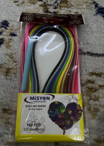 Renkli Quilling Kağıdı 150'li, 0.5cmx39cm - Görsel 2