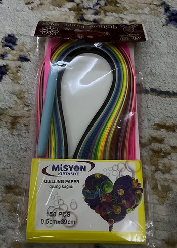 Renkli Quilling Kağıdı 150'li, 0.5cmx39cm - Görsel 3
