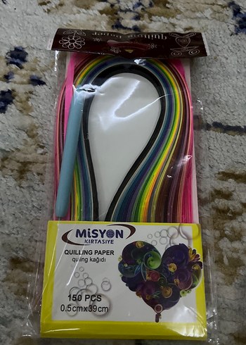Renkli Quilling Kağıdı 150'li, 0.5cmx39cm - Görsel 4