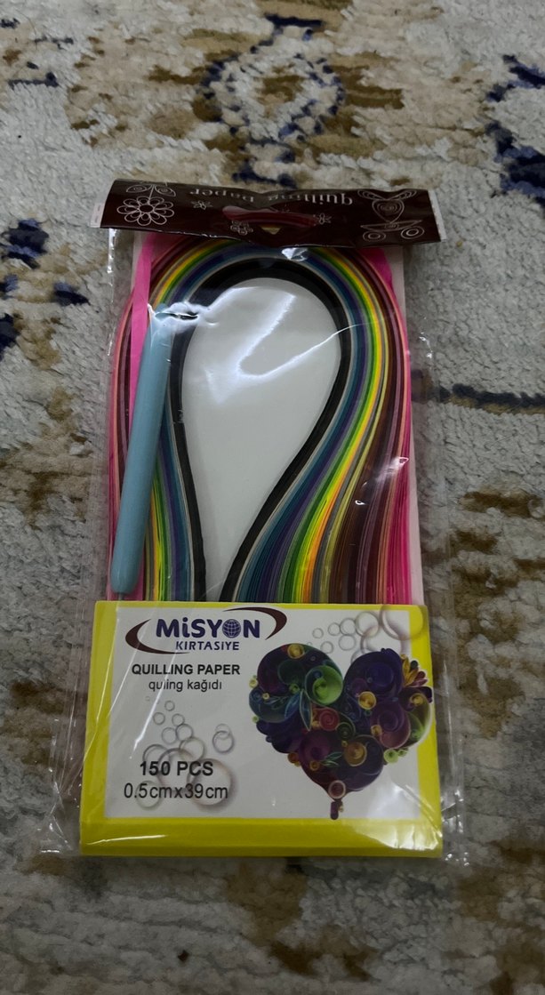 Renkli Quilling Kağıdı 150'li, 0.5cmx39cm - Görsel 2
