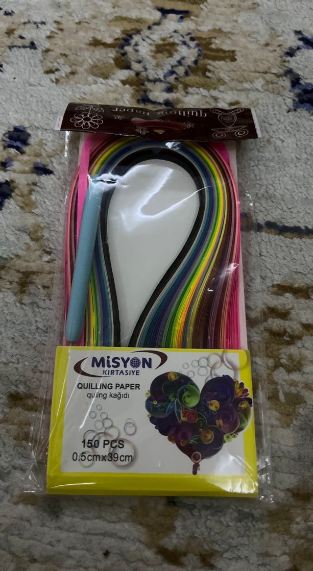 Renkli Quilling Kağıdı 150'li, 0.5cmx39cm - Görsel 3