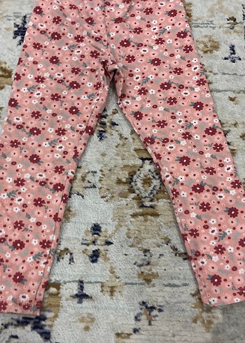 Kız Çocuk Renkli Çiçek Desenli Tayt - Görsel 3