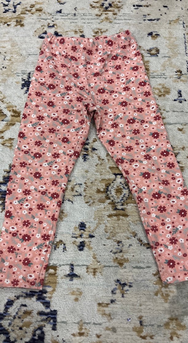 Kız Çocuk Renkli Çiçek Desenli Tayt - Görsel 2