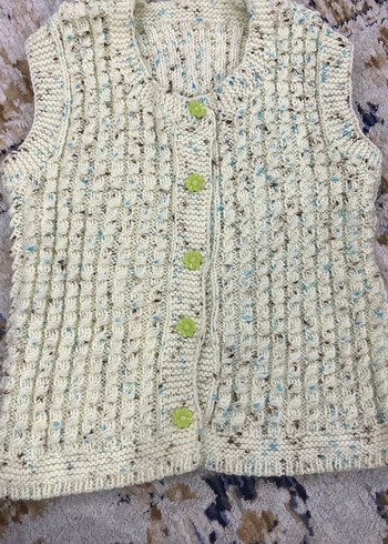 Bohem Tarzı Kız Örgü Kolsuz Yelek - Görsel 2