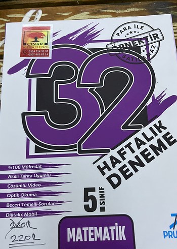 5. Sınıf Matematik 32 Haftalık Deneme Kitabı