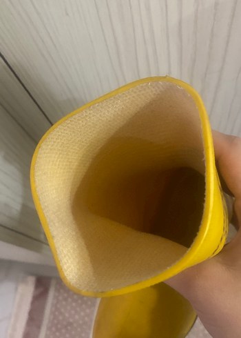 Erkek kız Çocuk Sarı Lastik Çizme - Görsel 3