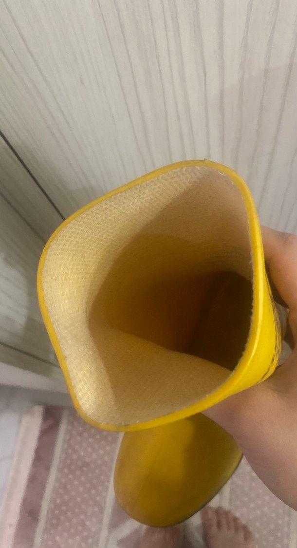Erkek kız  Çocuk Sarı Lastik Çizme - Görsel 3