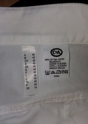 Beyaz Pamuklu Midi Etek - Görsel 3