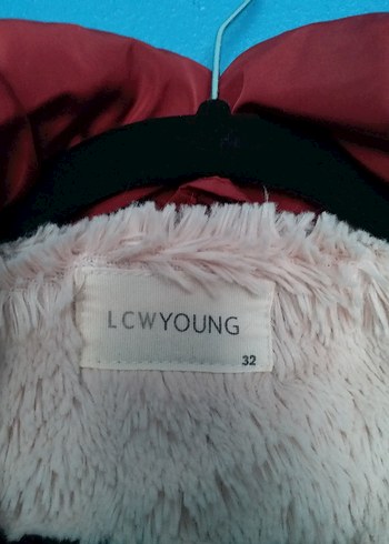 Kürk Detaylı Kırmızı Kız Çocuk Kışlık Mont - Görsel 7