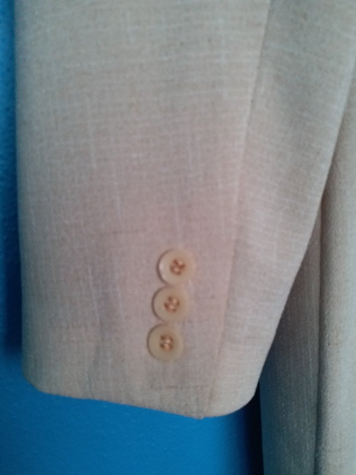 Bej Kadın Uzun Düğmeli İnce Ceket - Görsel 4