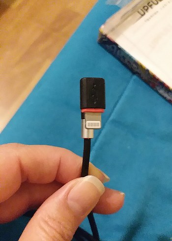 UPFULL Siyah Lightning Şarj Kablosu 1m - Görsel 4