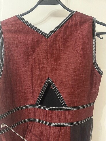 36 Beden bordo Renk Derishow 36 bordo elbise