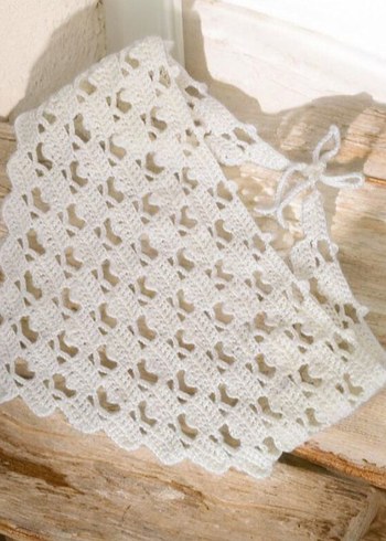 Bej Örgü Dantel Bohem Kadın Saç Bandı - Görsel 2