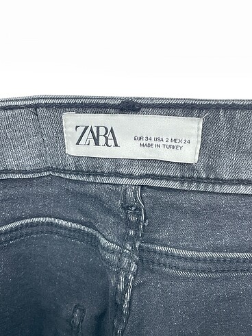 34 Beden gri Renk Zara Jean / Kot %70 İndirimli.