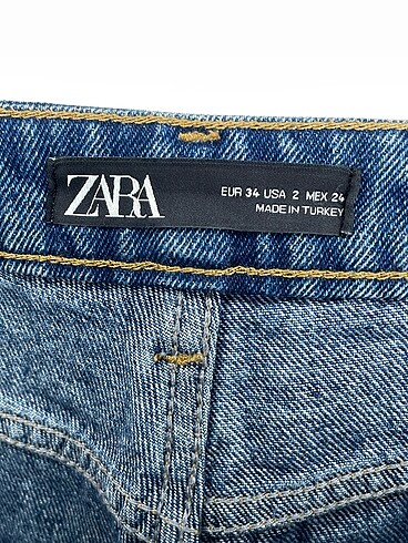 34 Beden lacivert Renk Zara Jean / Kot %70 İndirimli.