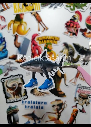 Beden Tralalero tralala sticker seti
