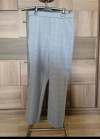 Ekose desen kumaş pantalon 