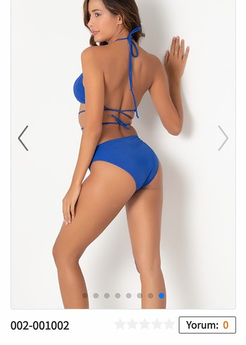 xl Beden Mavi Mini Strappy Bikini