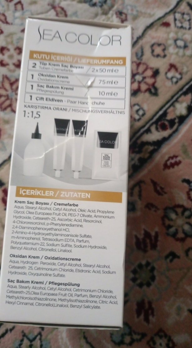 Sea Color 7.1 Küllü Kumral Saç Boyası - Görsel 3