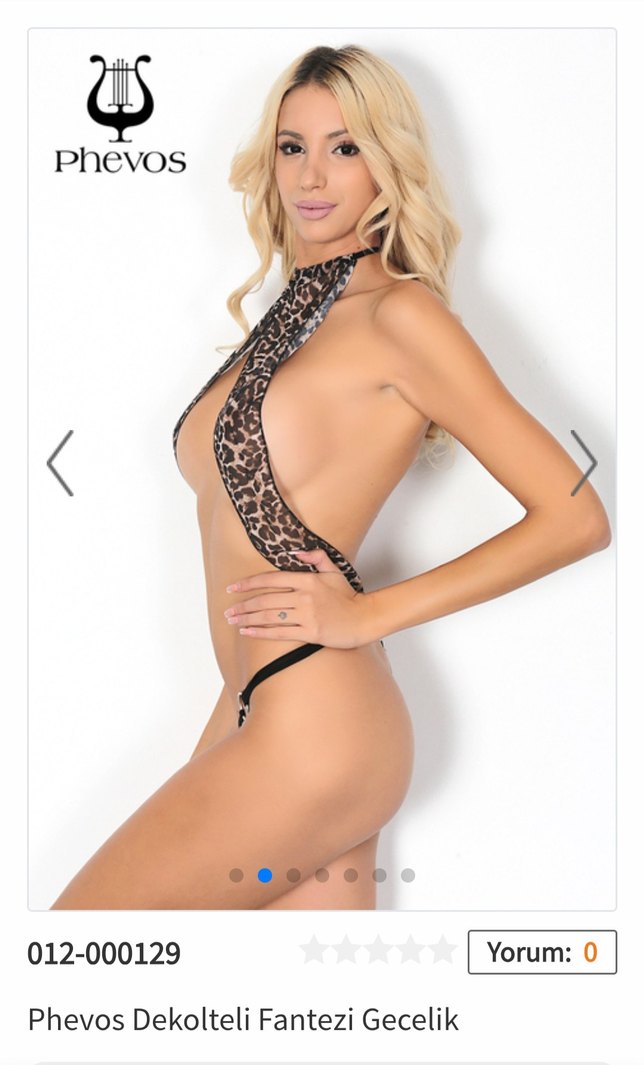 Leopar Desenli Siyah Dantel Monokini - Görsel 4