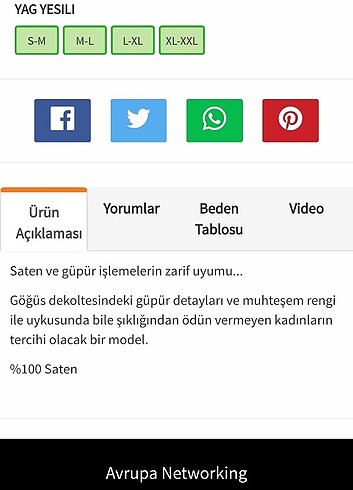 l Beden siyah Renk Miorre Saten gecelik