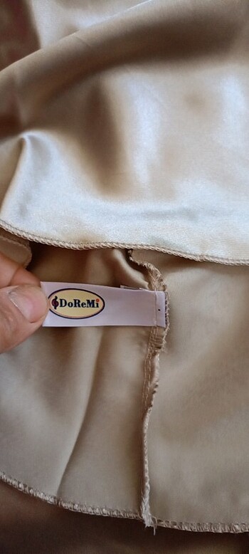 l Beden camel Renk Saten şortlu takım