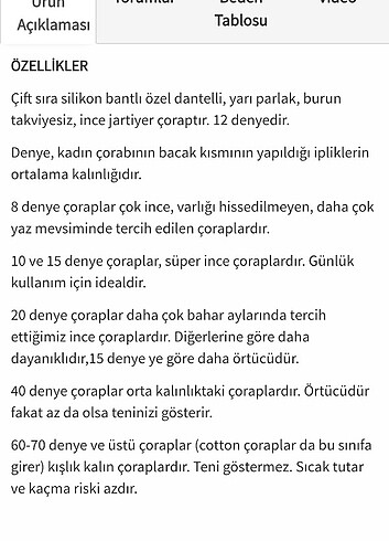 Doremi Silikonlu jartiyer çorap