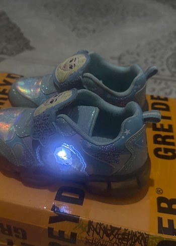 Kız Çocuk Mavi Elsa Karakter Baskılı Spor Ayakkabı - Görsel 2