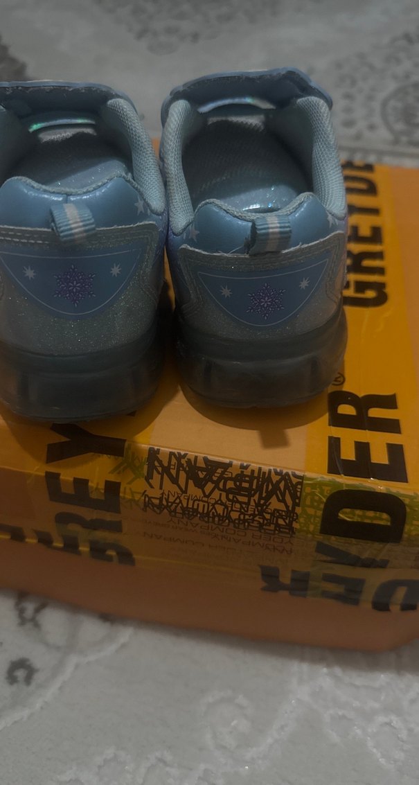 Kız Çocuk Mavi Elsa Karakter Baskılı Spor Ayakkabı - Görsel 3