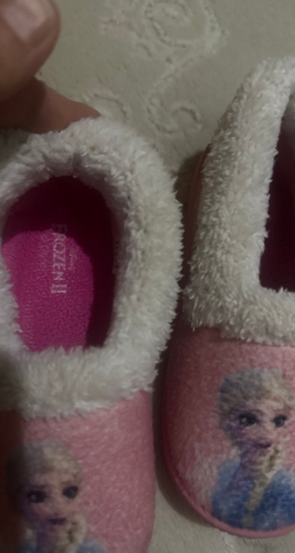 Kız Çocukları İçin Peluş Detaylı Sıcak Terlikler - Görsel 2