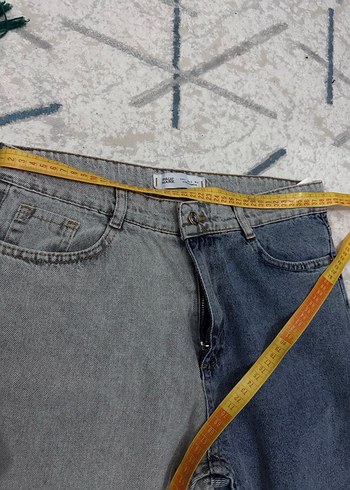 Gri ve Mavi çift renk  Kadın Jean Pantolon - Görsel 5