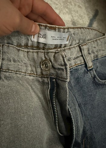 Gri ve Mavi çift renk  Kadın Jean Pantolon - Görsel 2