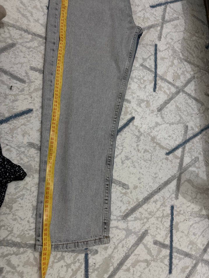 Gri ve Mavi çift renk  Kadın Jean Pantolon - Görsel 4