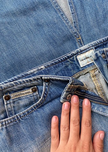 Calvin Klein Denim Jean Midi Etek