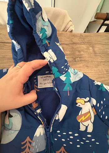 Kapüşonlu Bebek Kayak Tulumu,  3-6 Ay ASTRONOT TULUM - Görsel 4