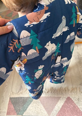 Kapüşonlu Bebek Kayak Tulumu,  3-6 Ay ASTRONOT TULUM - Görsel 8