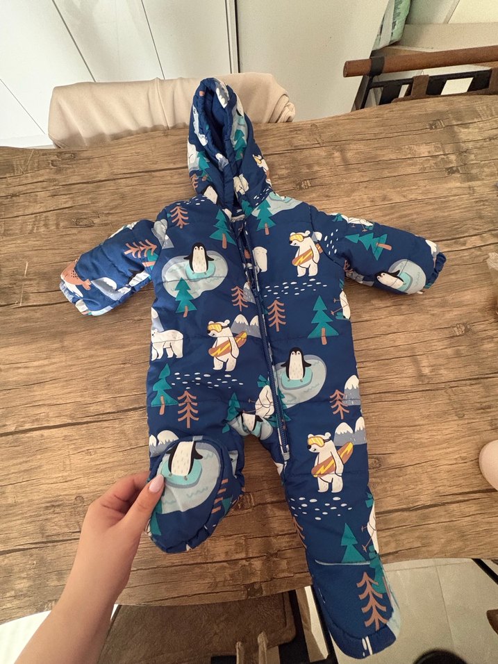 Kapüşonlu Bebek Kayak Tulumu,  3-6 Ay ASTRONOT TULUM - Görsel 3