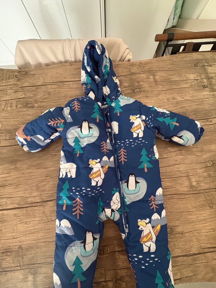 Kapüşonlu Bebek Kayak Tulumu,  3-6 Ay ASTRONOT TULUM - Görsel 2