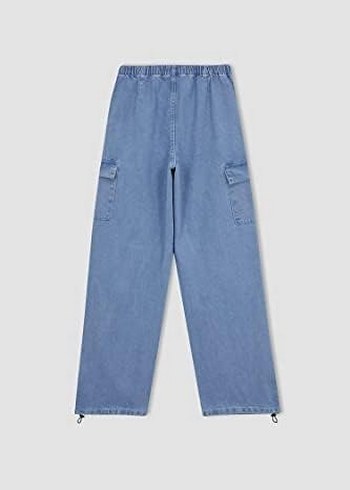 DeFacto Kadın Jean Kargo Pantolon - Görsel 5