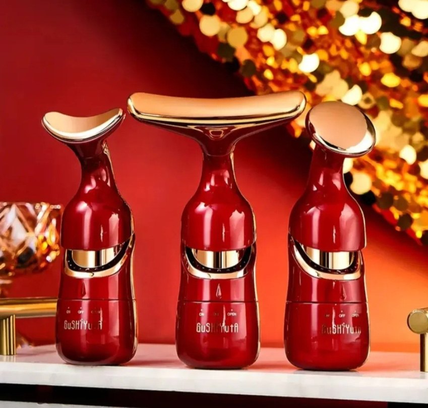 Gushiyuya 3 Başlıklı Yüz Masajı Cihazı - Görsel 2