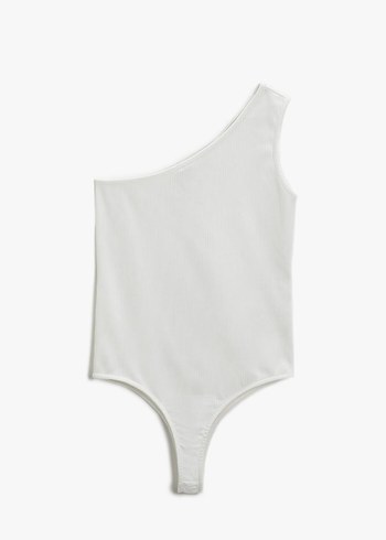 Koton Ekru Tek Omuz Body - Görsel 7