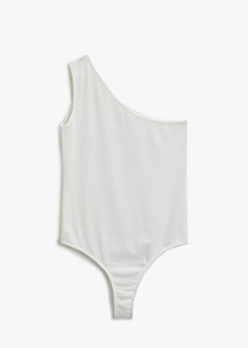 Koton Ekru Tek Omuz Body - Görsel 8