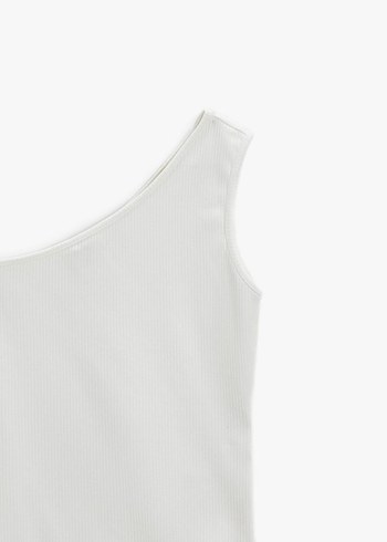 Koton Ekru Tek Omuz Body - Görsel 9