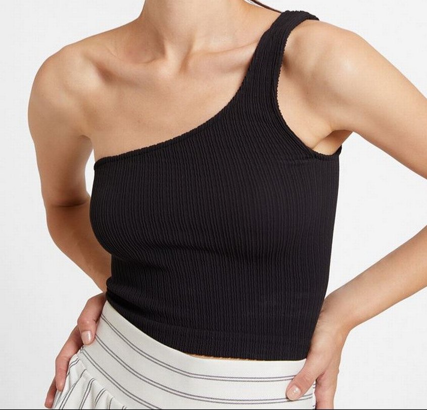 Miss Murem Tek Omuzlu Siyah Kadın Atlet - Görsel 5