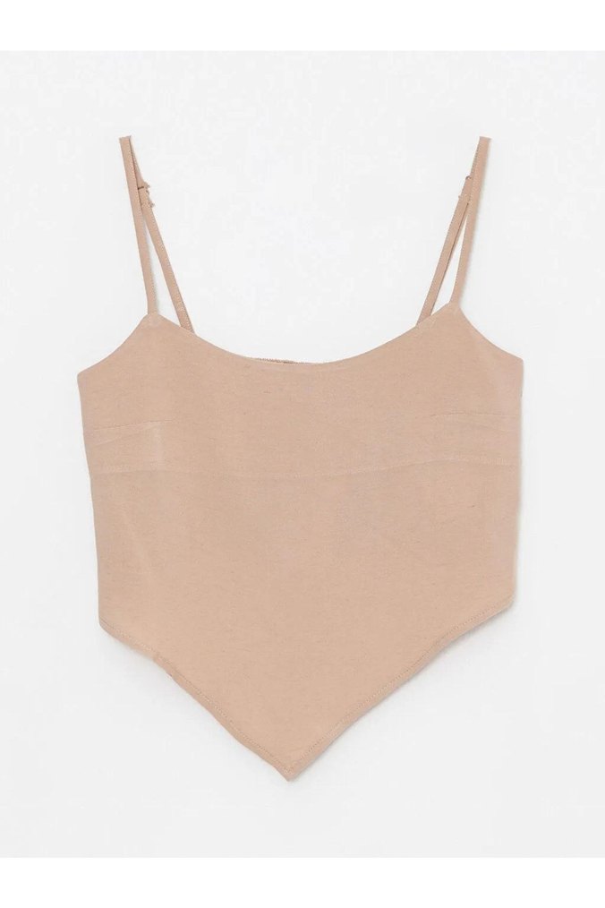 LCW Bej U Yaka Crop - Görsel 2