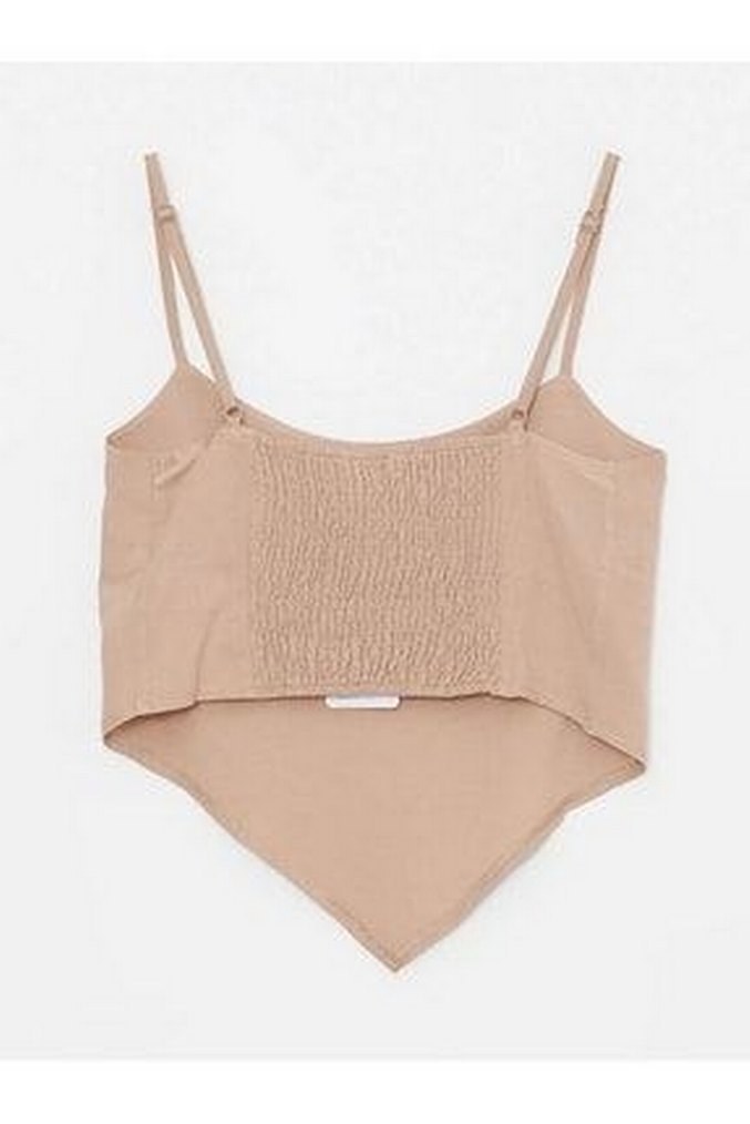 LCW Bej U Yaka Crop - Görsel 5