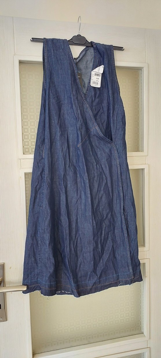 Kruvaze Yaka Kot Elbise - Görsel 2