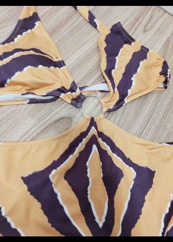 Bohem Tarzı Bağlamalı Uzun Mayo - Görsel 2