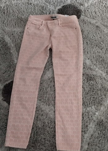 Düğmeli Pembe Kadın Kumaş Pantolon