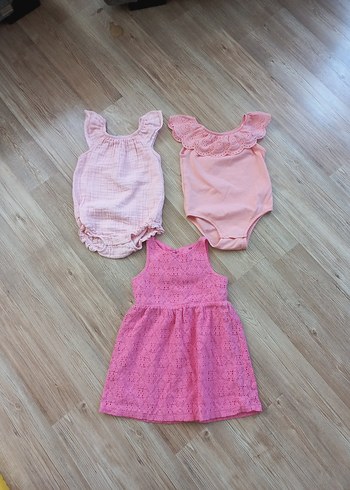 Dantel Detaylı Pembe Kolsuz Bebek Body